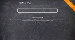 Desktop Screenshot of maschinen-alfs.de